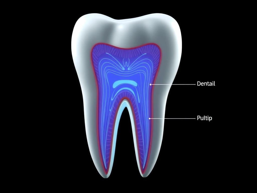 Строение зуба: эмаль, дентин, пульпа. Дентин: живой каркас